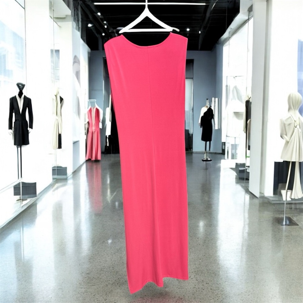 BROOKE SHIELDS TIMELESS Twist Front Sleeveless Maxi Dress LIKE NEW - Picture 4 of 5